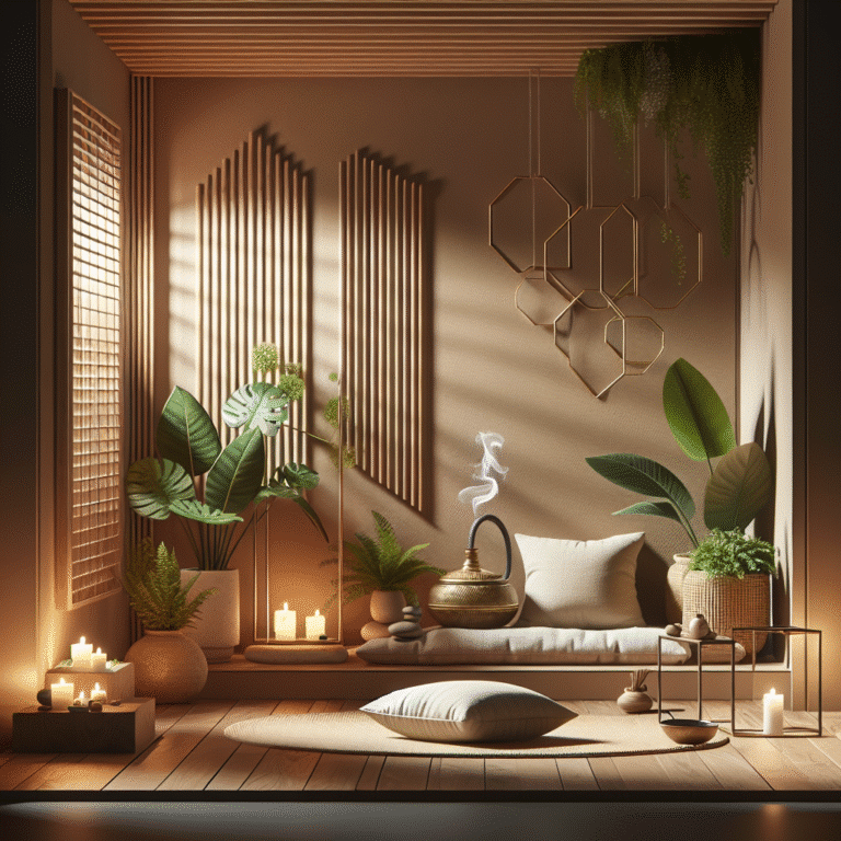 como criar um espaço tranquilo em casa para meditar